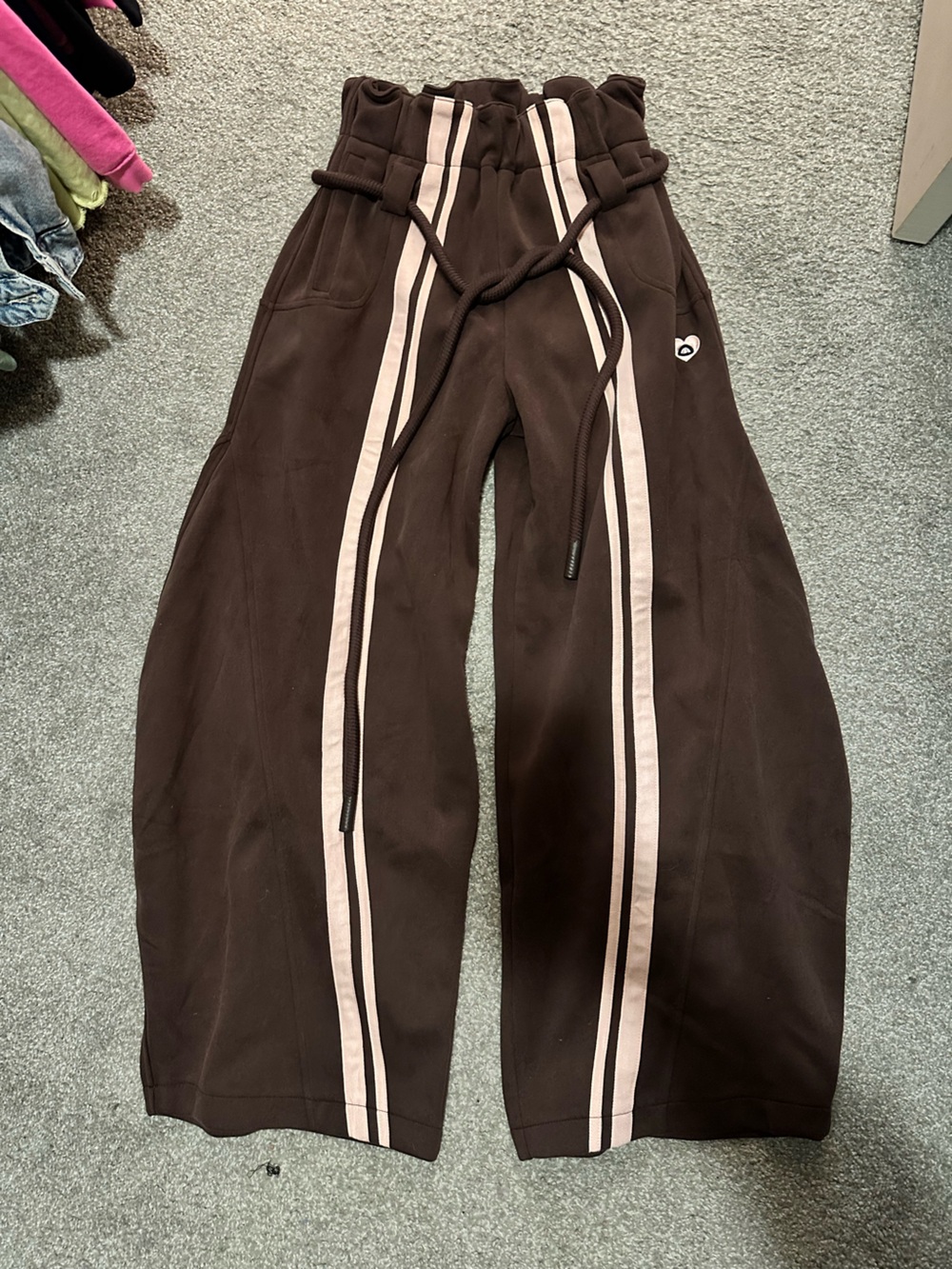 Aelfric Eden Stripe Super Baggy Sweatpants Oversized Barrel Pant XS